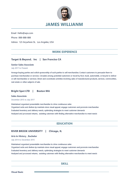Resume Template Clear